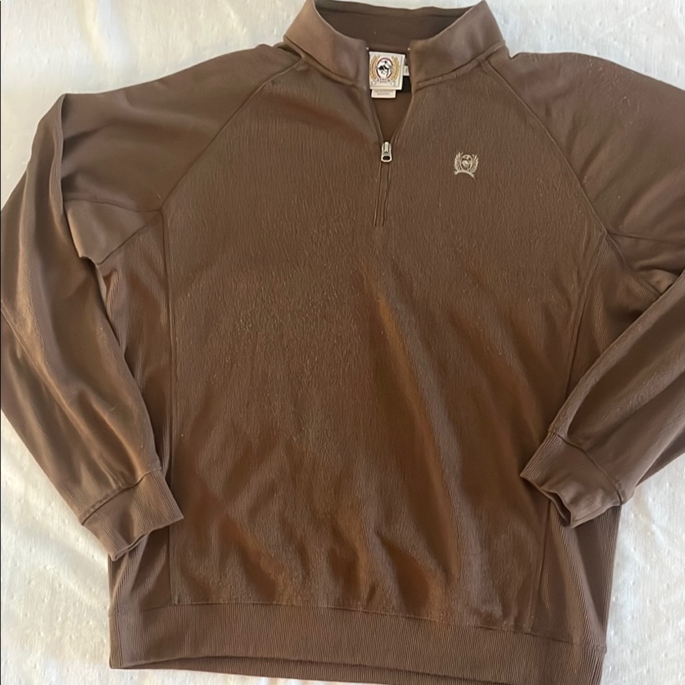 Men's Cinch Brown Quarter-Zip Sweater